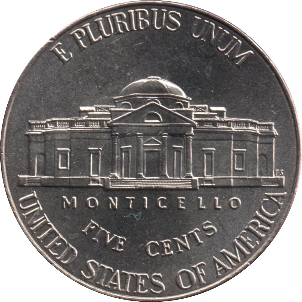 United States Coin American 5 Cents | Thomas Jefferson | Monticello | KM381 | 2006 - 2021