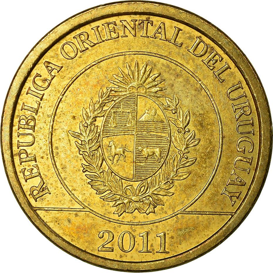 Uruguay 1 Peso Coin | Mulita | Armadillo | KM135 | 2011 - 2019