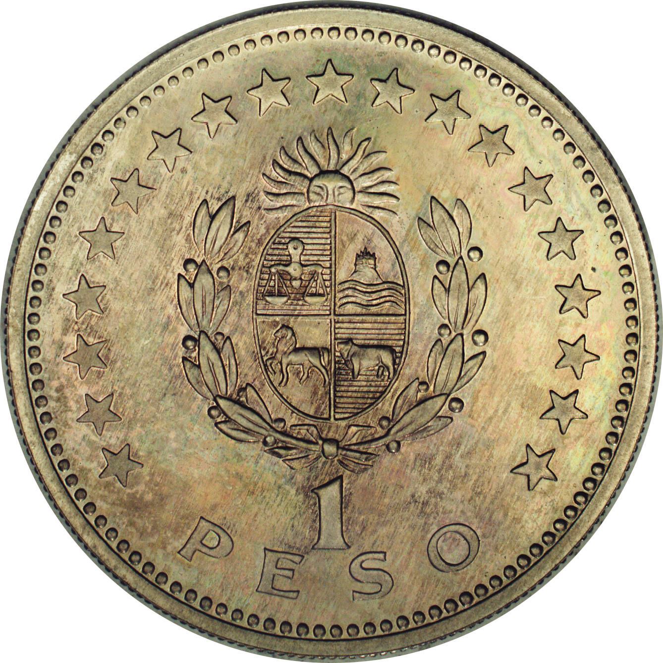 Uruguay Coin Uruguayan 1 Peso | Jose Gervasio Artigas | KM42 | 1960