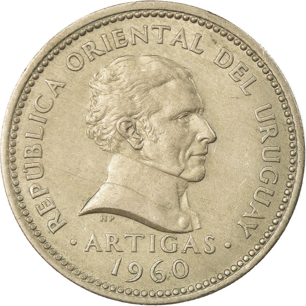 Uruguay Coin Uruguayan 1 Peso | Jose Gervasio Artigas | KM42 | 1960