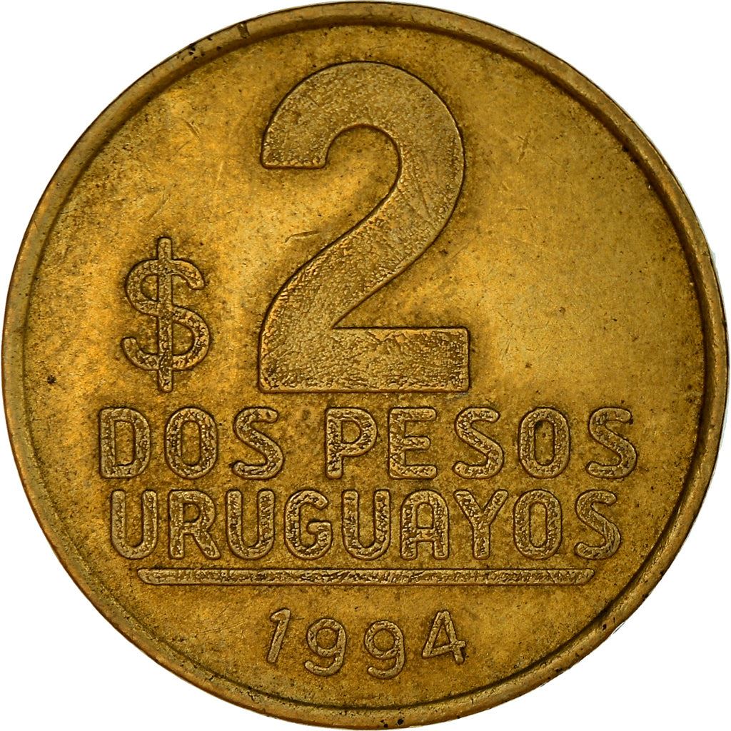 Uruguay Coin Uruguayan 2 Pesos | Joe Gervasio Artigas | KM104.1 | 1994