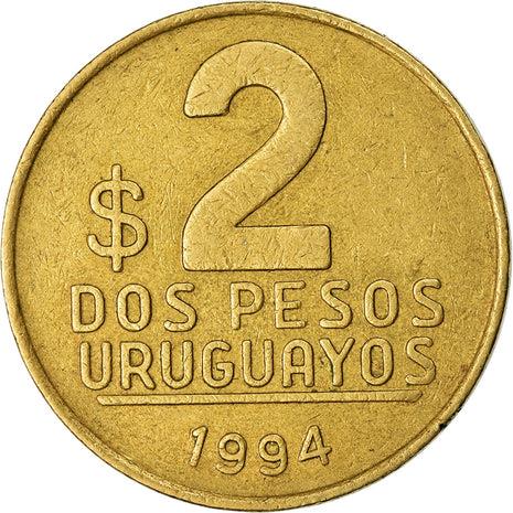 Uruguay Coin Uruguayan 2 Pesos | Joe Gervasio Artigas | KM104.1 | 1994