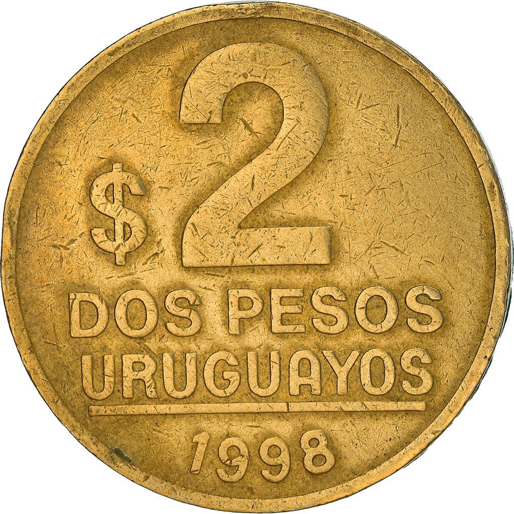 Uruguay Coin 	Uruguayan 2 Pesos | Joe Gervasio Artigas | KM104.2 | 1998 - 2007