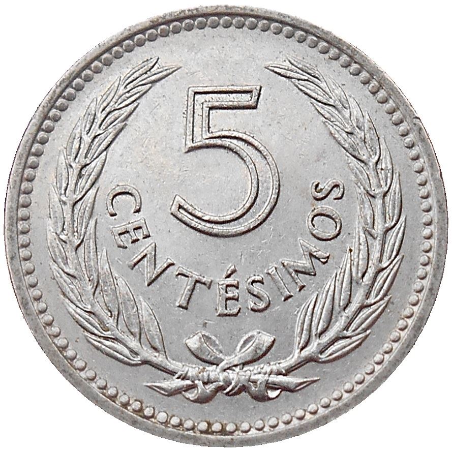 Uruguay Coin Uruguayan 5 Centésimos | Jose Gervasio Artigas | KM34 | 1953