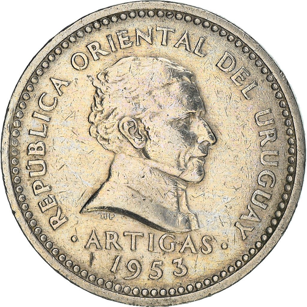 Uruguay Coin 	Uruguayan 5 Centésimos | Jose Gervasio Artigas | KM34 | 1953