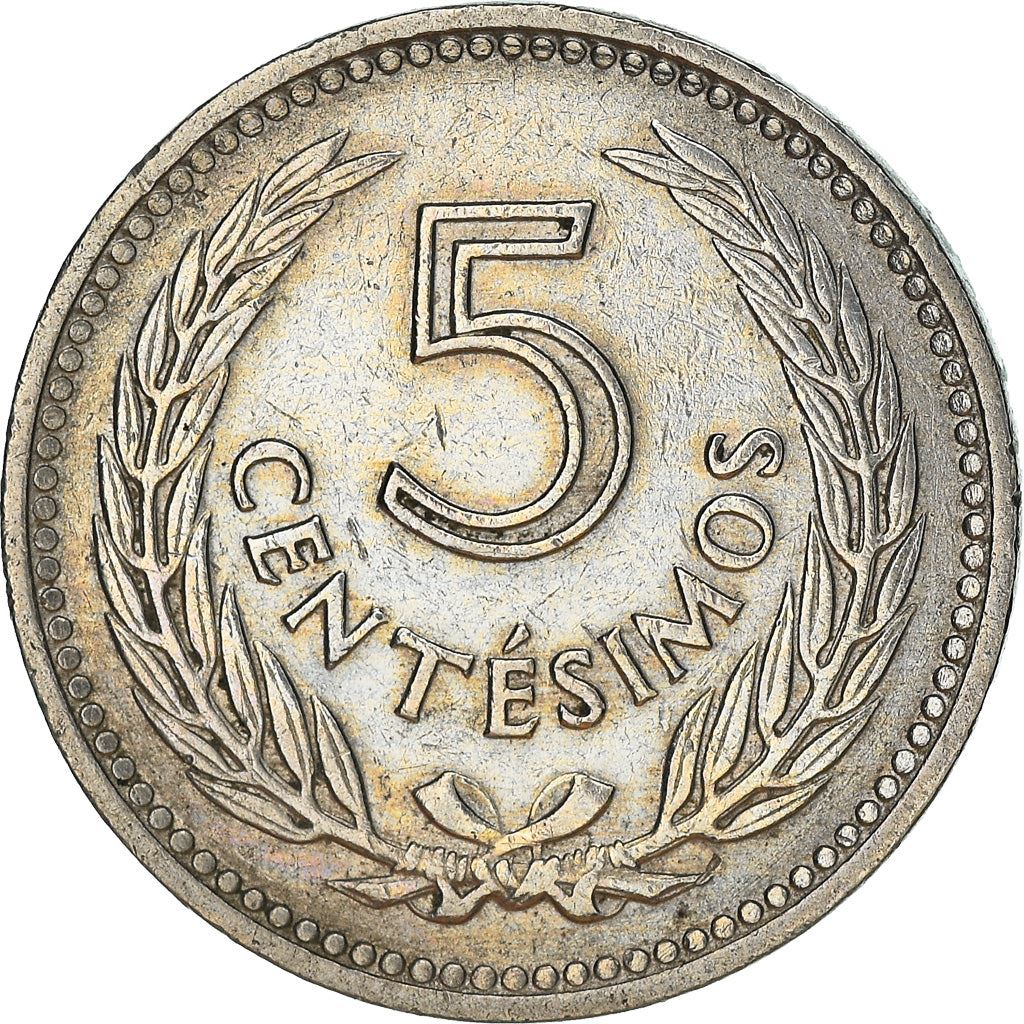 Uruguay Coin Uruguayan 5 Centésimos | Jose Gervasio Artigas | KM34 | 1953