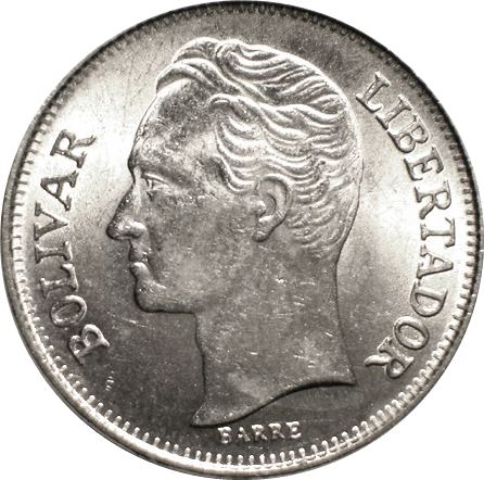 Venezuela | 1 Bolivar Coin | Palomo Horse | Simon Bolivar | KM52a | 1989 - 1990