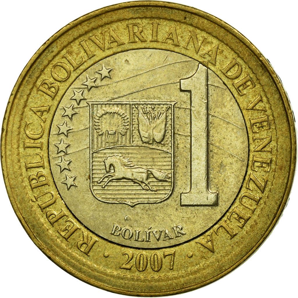 Venezuela | 1 Bolivar Coin | Palomo Horse | Simon Bolivar | KM93 | 2007 - 2012