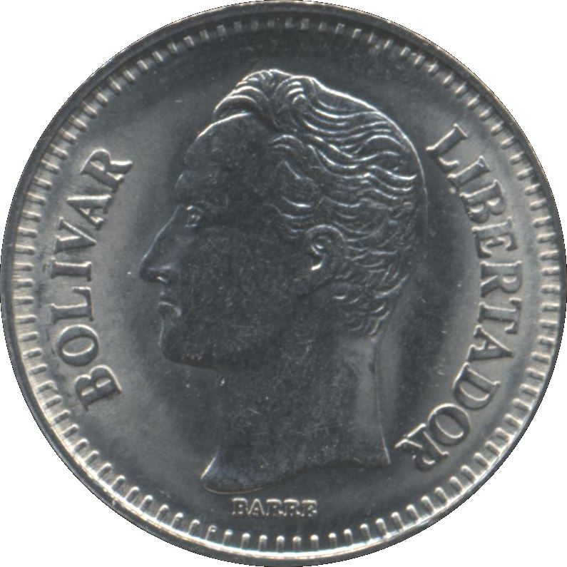 Venezuela | 25 Centimos Coin | Palomo Horse | Simon Bolivar | KM50a | 1989 - 1990