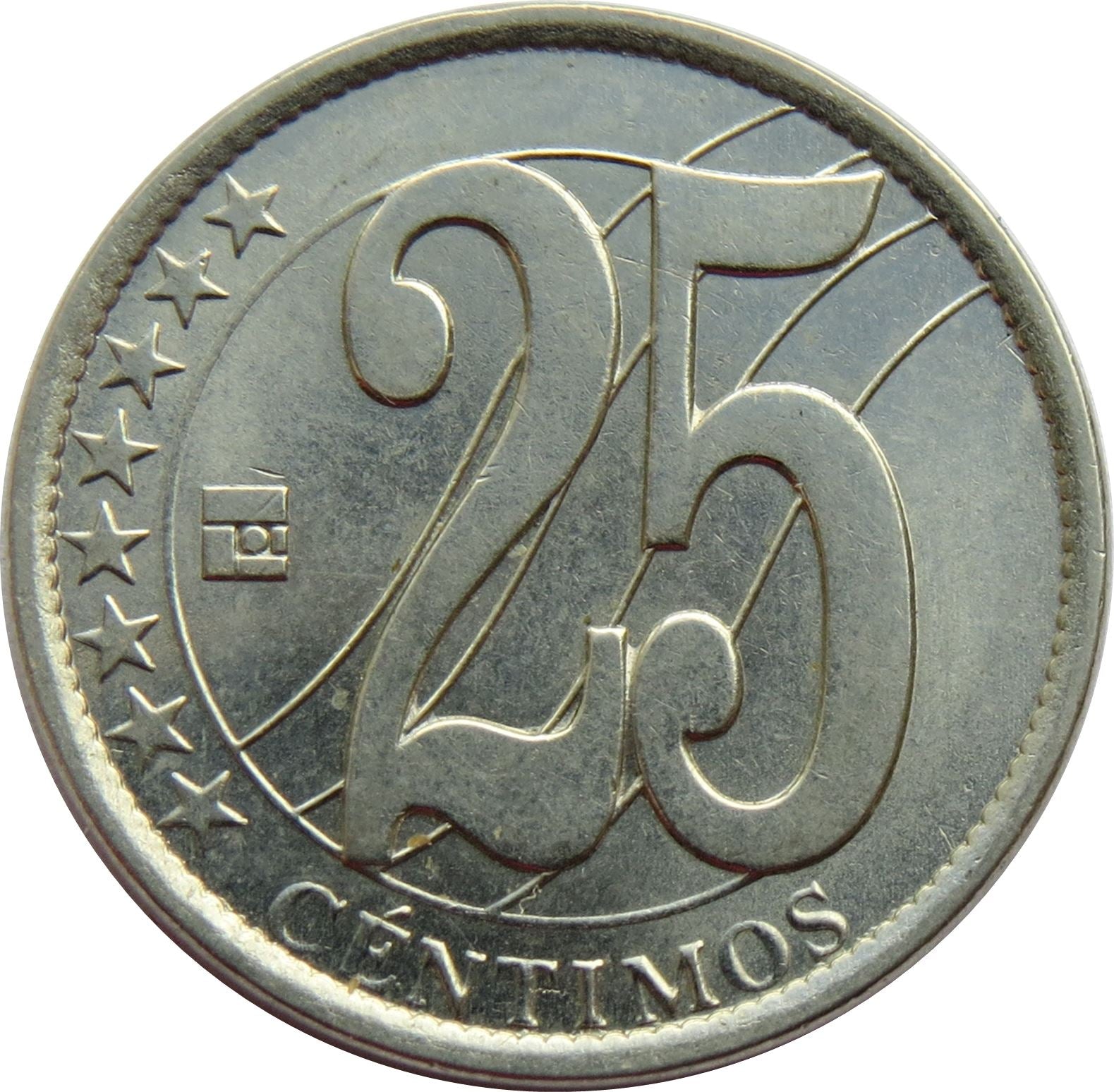 Venezuela | 25 Centimos Coin | Palomo Horse | Stars | KM91 | 2007 - 2009