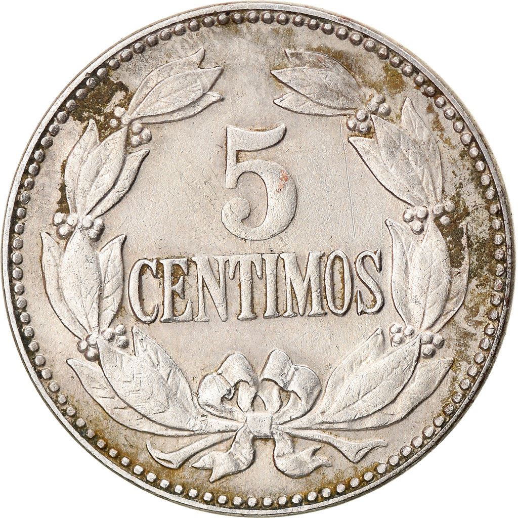 Venezuela | 5 Centimos Coin | Palomo Horse | Wreath | KM29a | 1945 - 1948