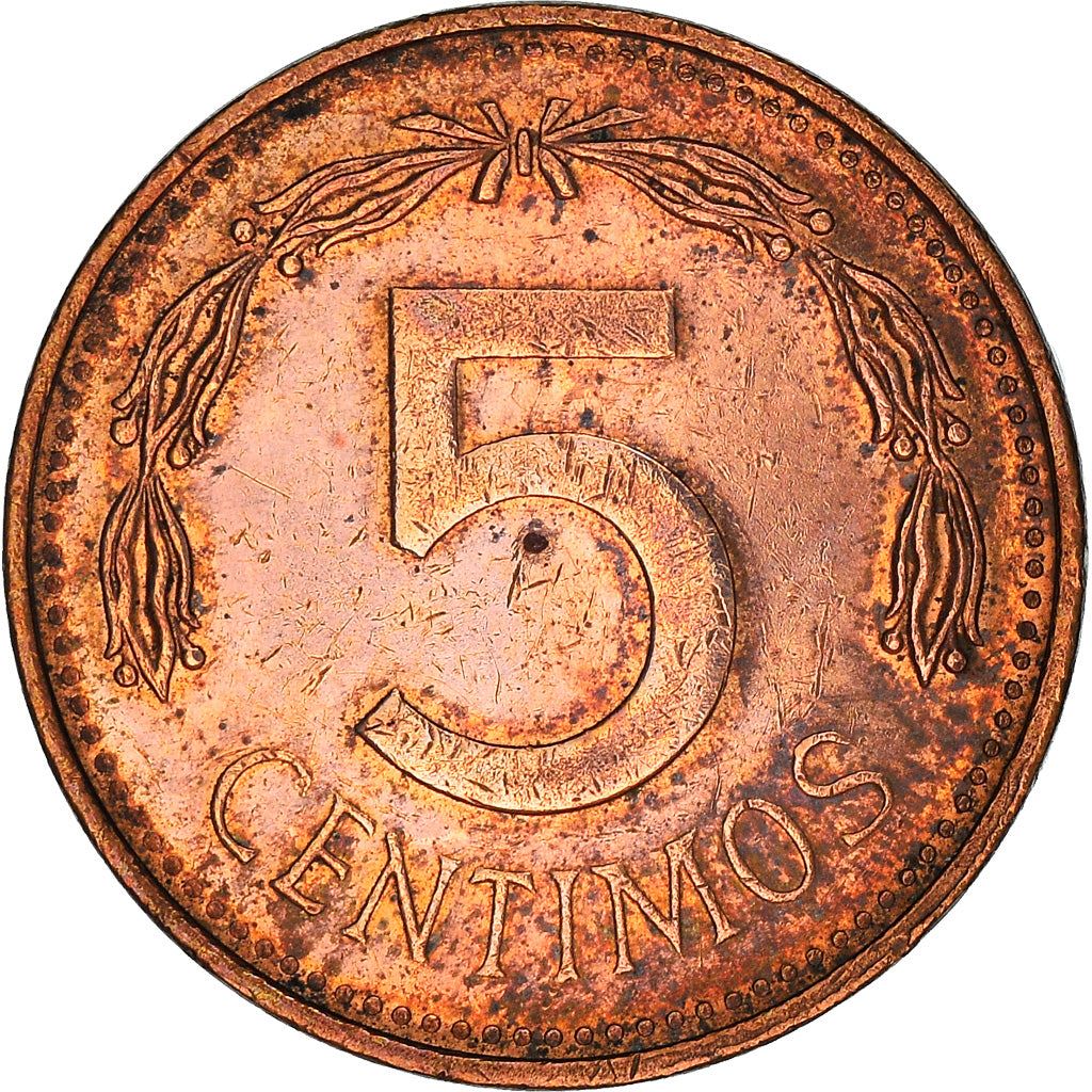 Venezuela | 5 Centimos Coin | Palomo Horse | Wreath | KM49 | 1974 - 1977