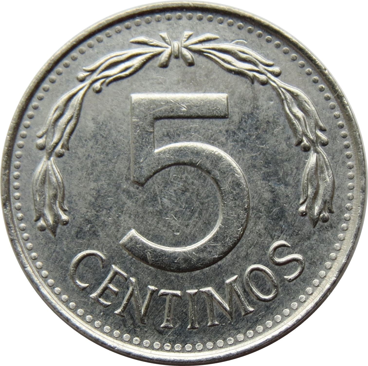 Venezuela | 5 Centimos Coin | Palomo Horse | Wreath | KM49a | 1983