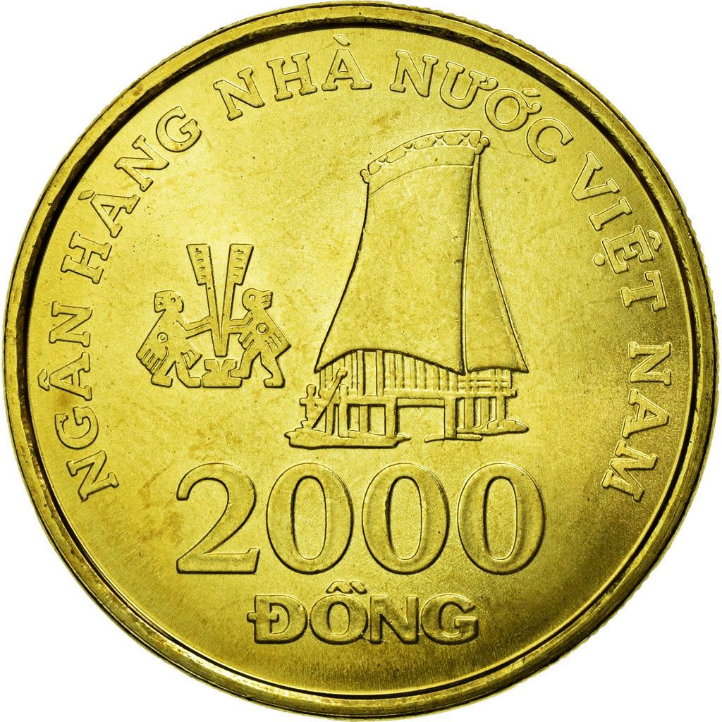 Vietnam | 2000 Dong Coin | Stilt House | KM75 | 2003