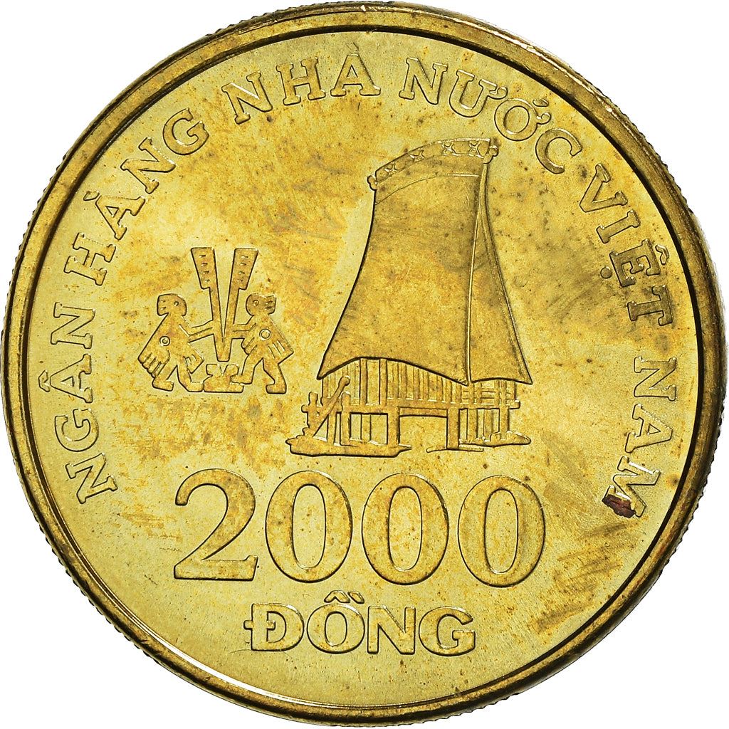 Vietnam | 2000 Dong Coin | Stilt House | KM75 | 2003