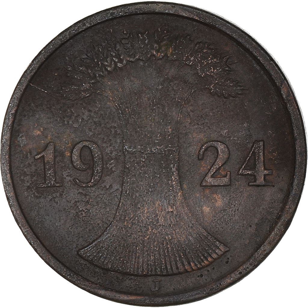 Weimar Republic 1 Rentenpfennig Coin | German Reich | KM30 | 1923 - 1929