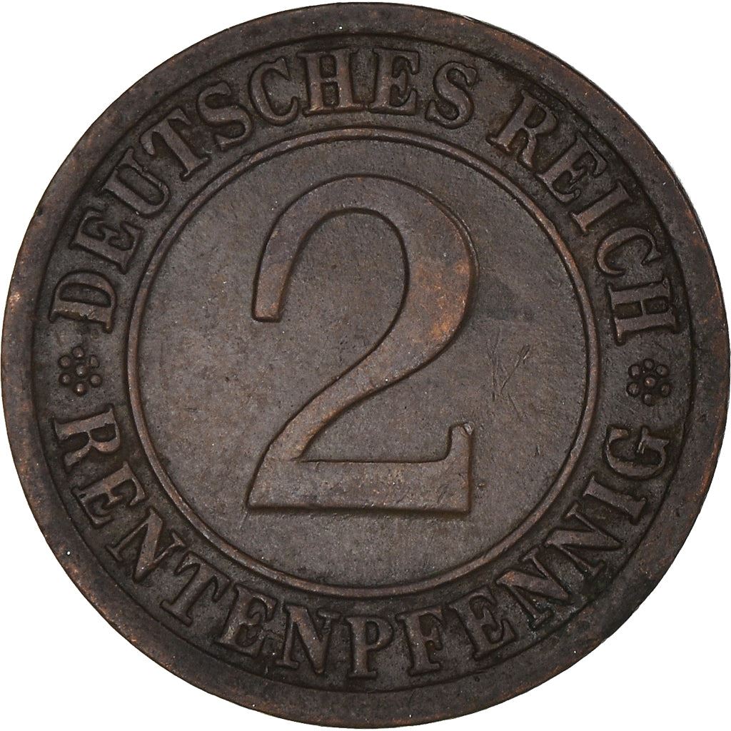 Weimar Republic 1 Rentenpfennig Coin | German Reich | KM30 | 1923 - 1929