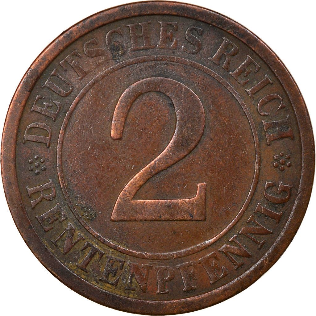 Weimar Republic 2 Reichspfennig Coin | German Reich | KM38 | 1923 - 1936