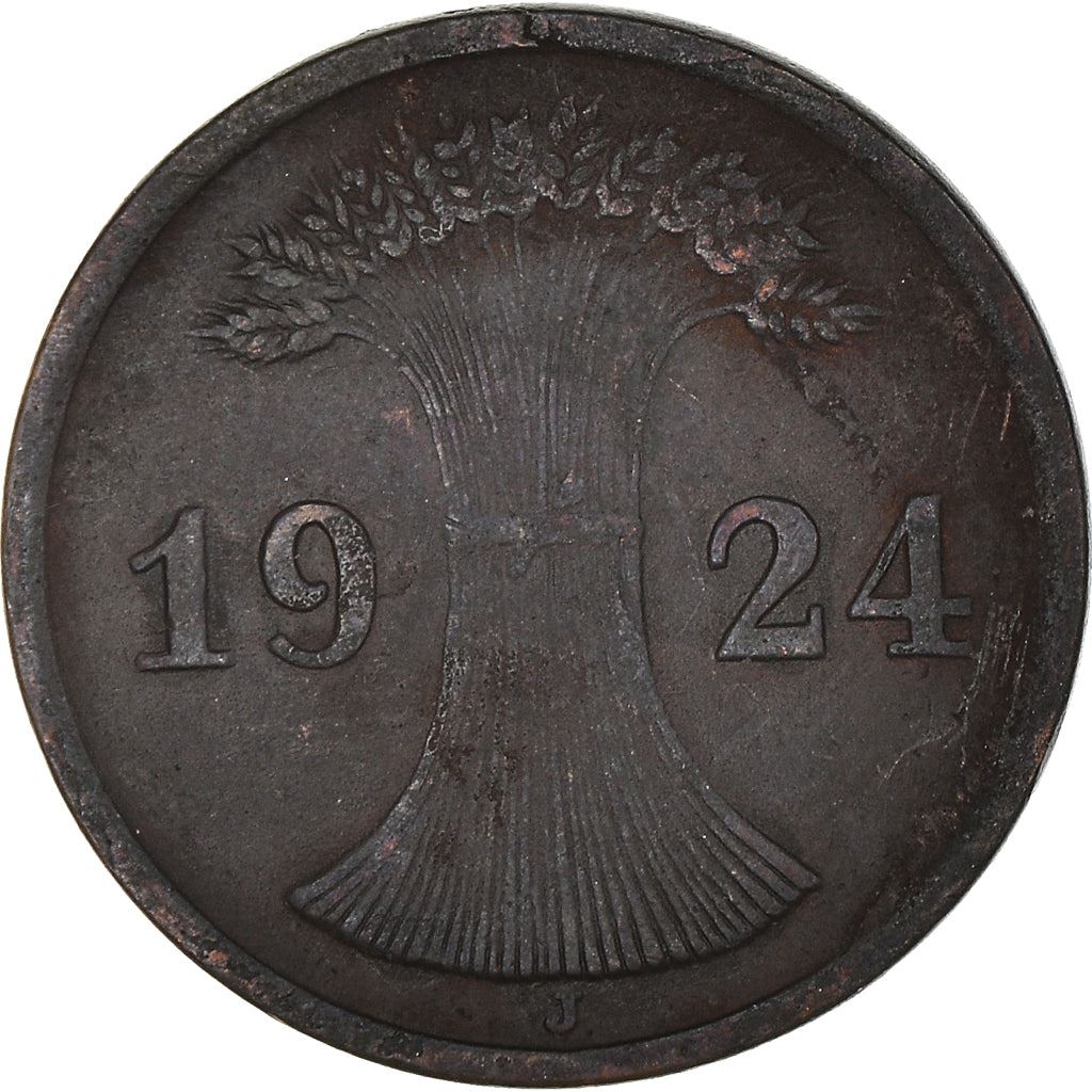 Weimar Republic 2 Rentenpfennig Coin | German Reich | KM31 | 1923 - 1924