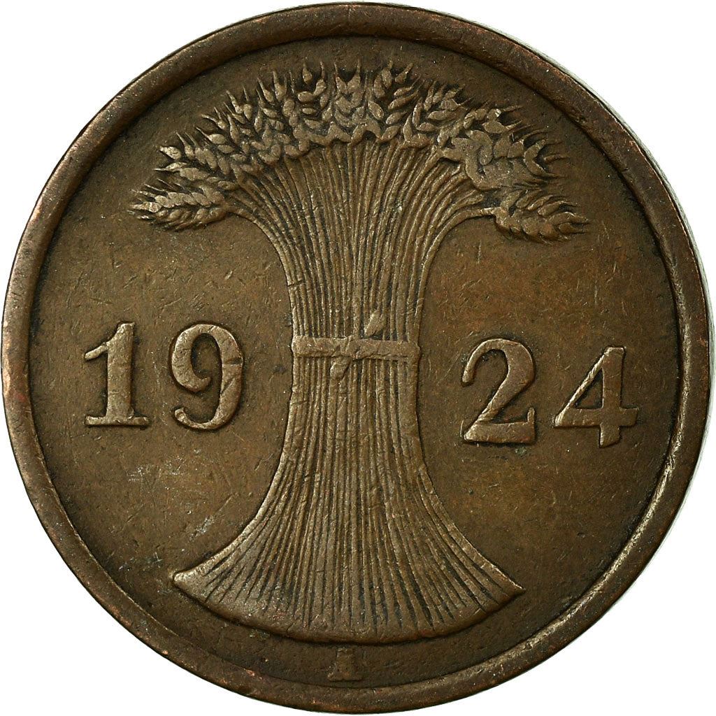 Weimar Republic 2 Rentenpfennig Coin | German Reich | KM31 | 1923 - 1924