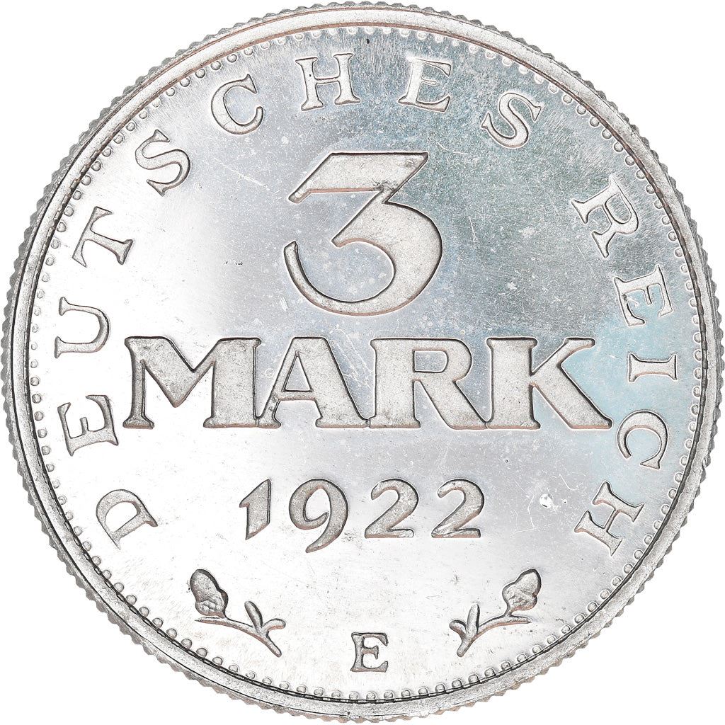 Weimar Republic | 3 Mark Coin | Weimar Constitution | German Reich | KM29 | 1922 - 1923