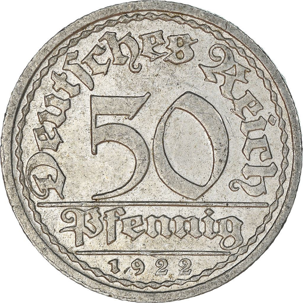 Weimar Republic 50 Pfennig Coin | German Reich | KM27 | 1919 - 1922