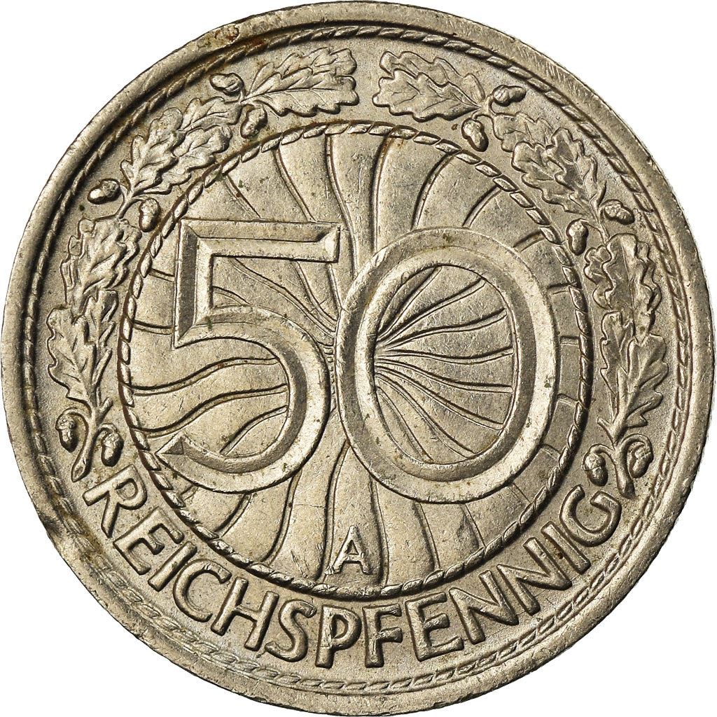 Weimar Republic | 50 Reichspfennig Coin | German Reich | KM49 | 1927 - 1938