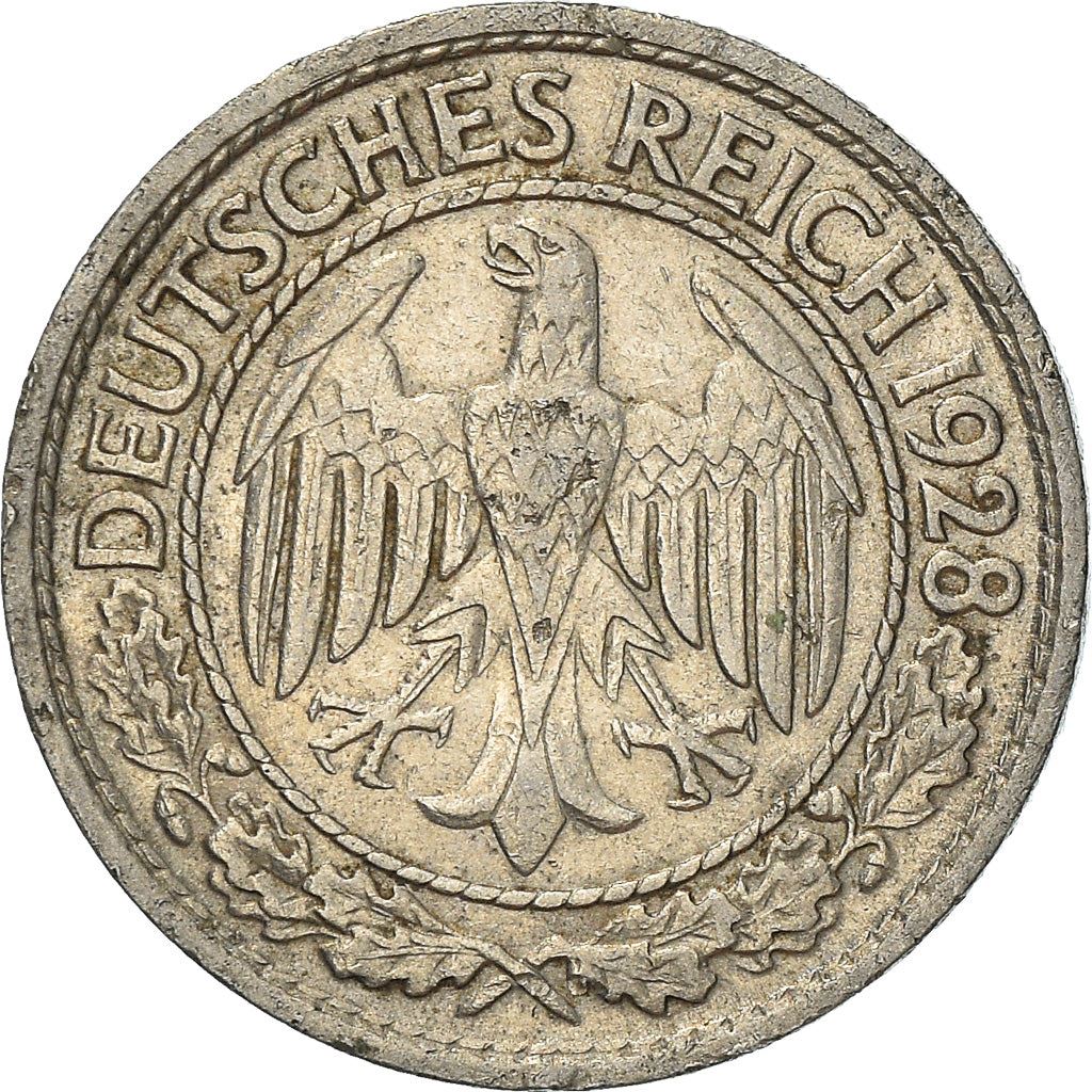 Weimar Republic | 50 Reichspfennig Coin | German Reich | KM49 | 1927 - 1938