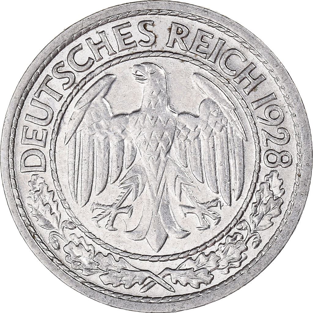 Weimar Republic | 50 Reichspfennig Coin | German Reich | KM49 | 1927 - 1938