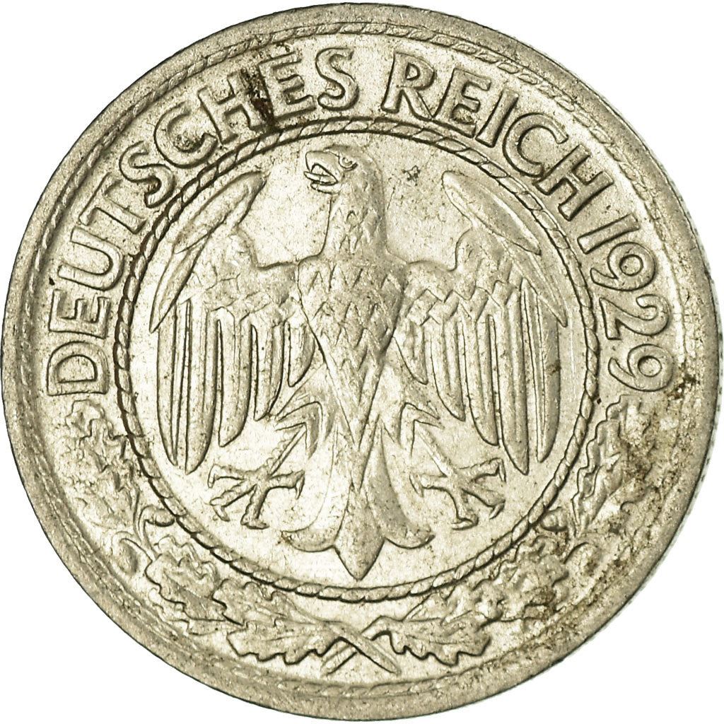 Weimar Republic | 50 Reichspfennig Coin | German Reich | KM49 | 1927 - 1938