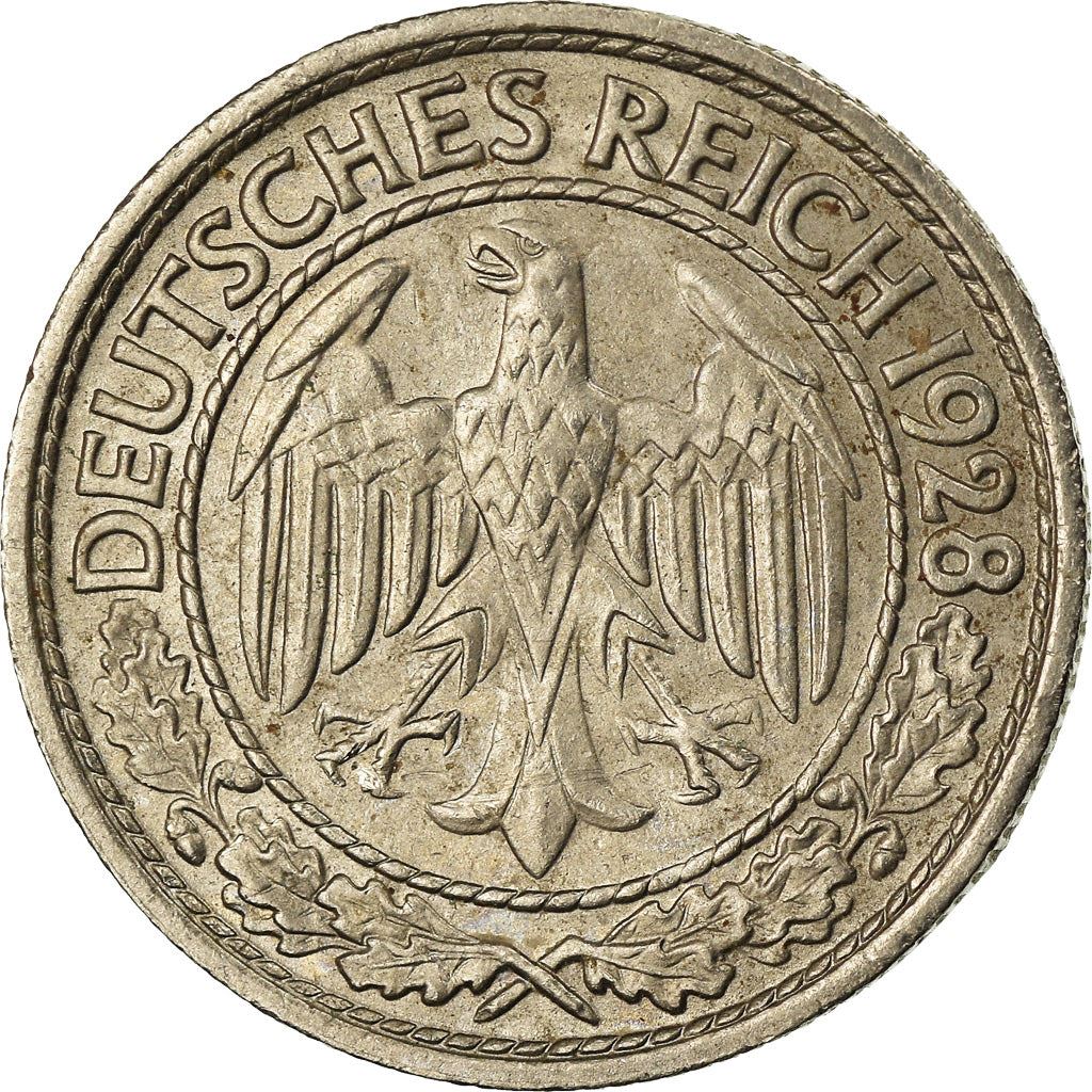 Weimar Republic | 50 Reichspfennig Coin | German Reich | KM49 | 1927 - 1938