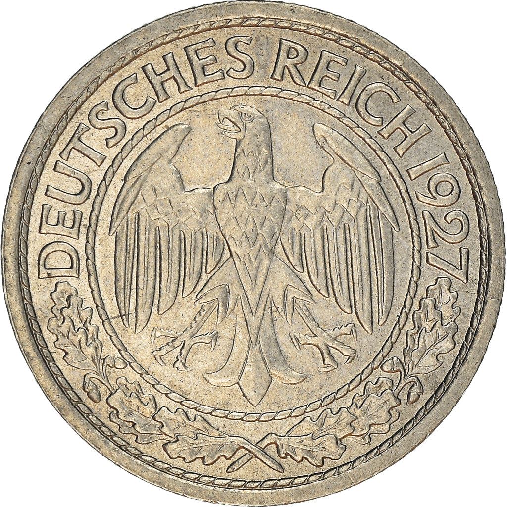 Weimar Republic | 50 Reichspfennig Coin | German Reich | KM49 | 1927 - 1938