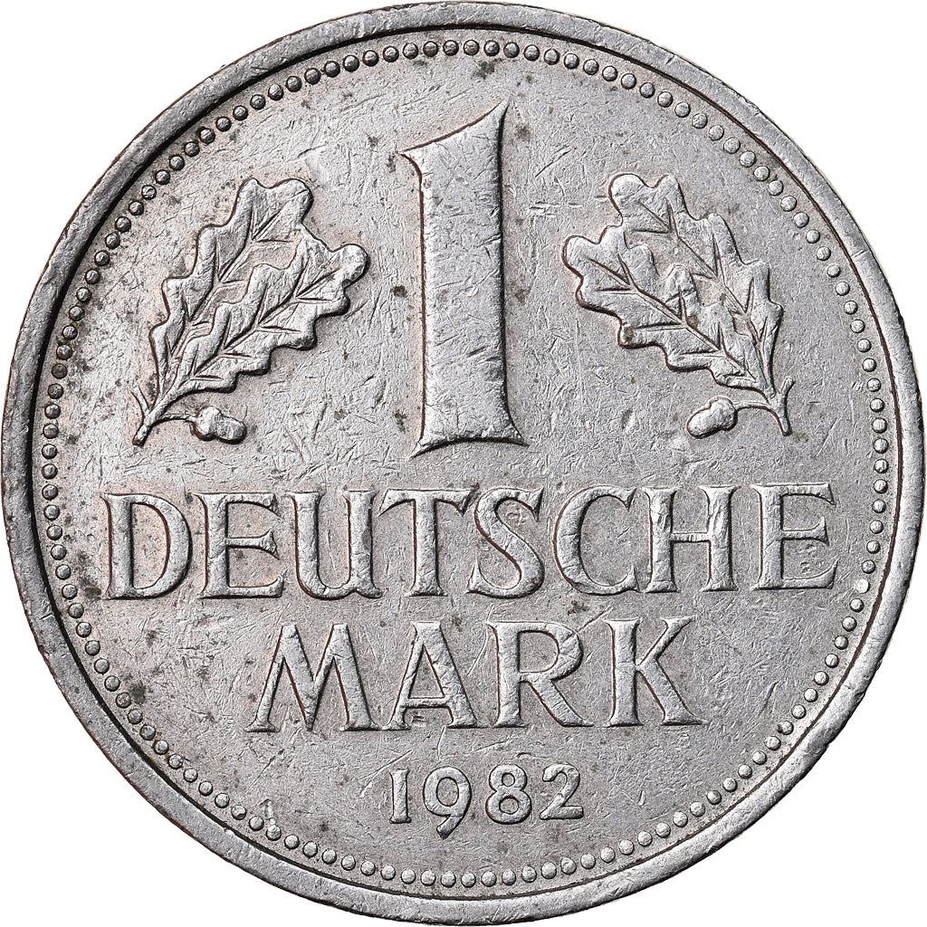 West German 1 Deutsche Mark Coin | KM110 | 1950 - 2001