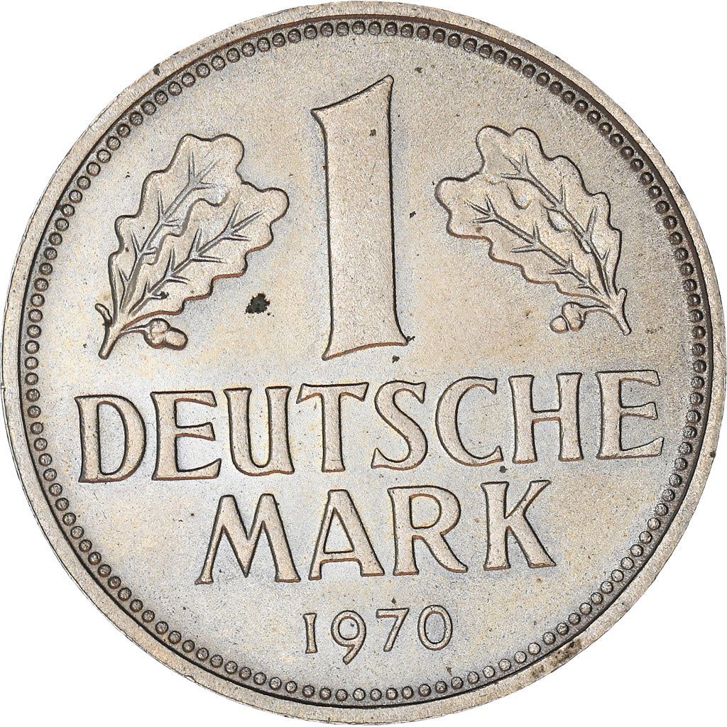 West German 1 Deutsche Mark Coin | KM110 | 1950 - 2001