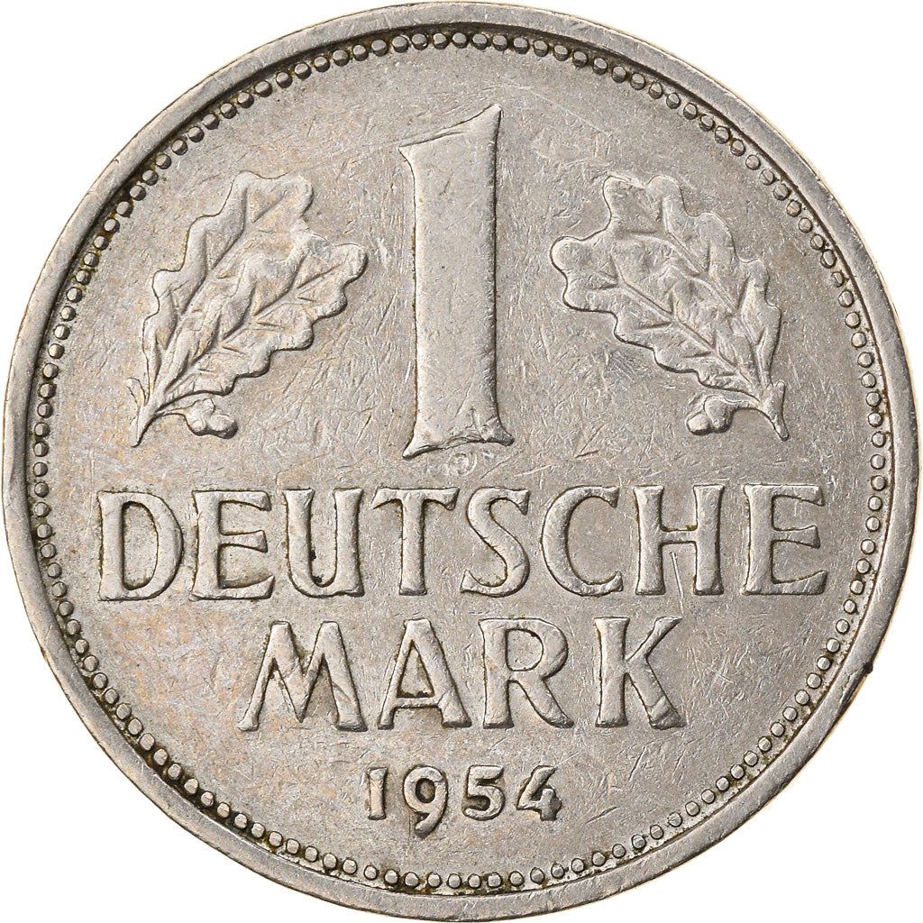 West German 1 Deutsche Mark Coin | KM110 | 1950 - 2001