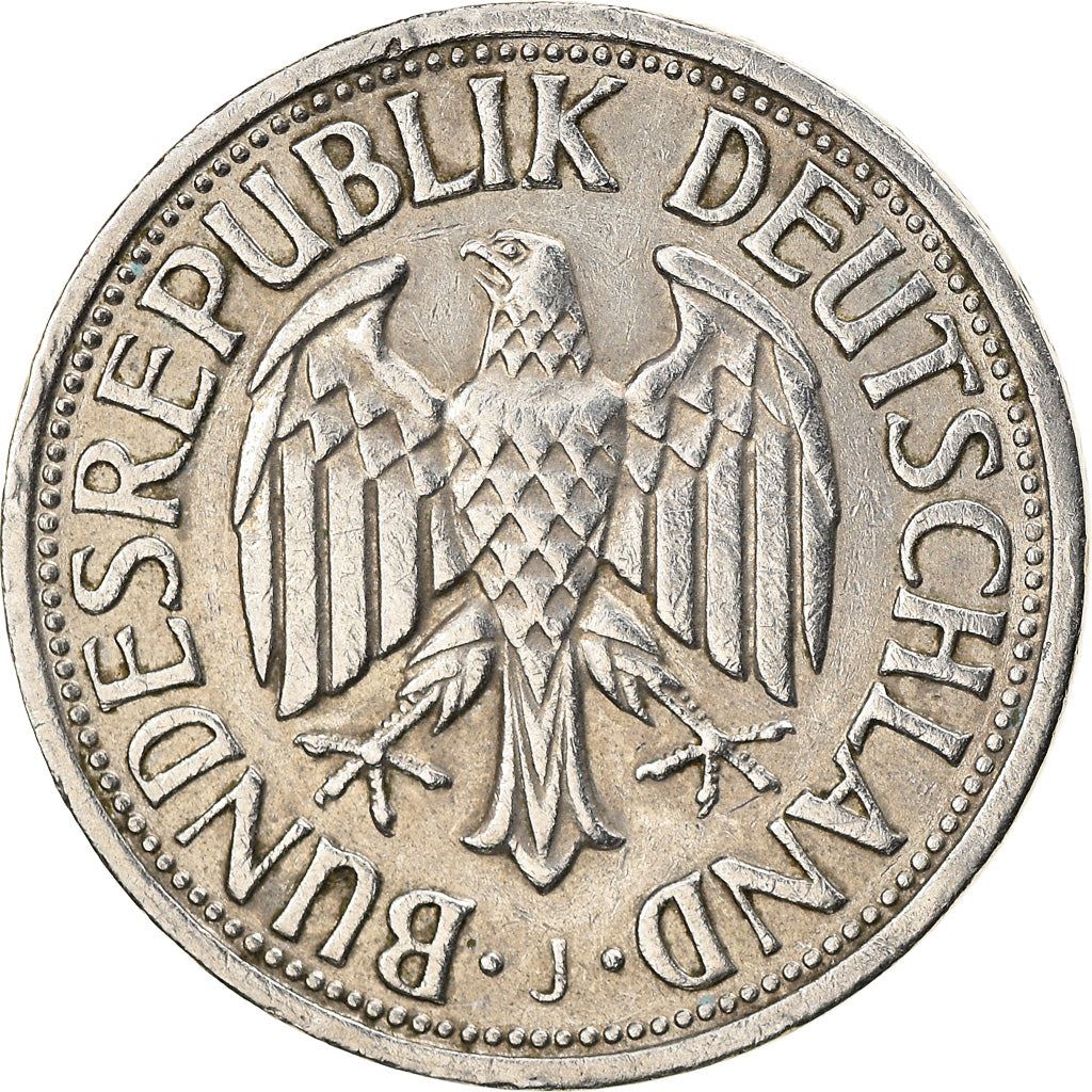 West German 1 Deutsche Mark Coin | KM110 | 1950 - 2001