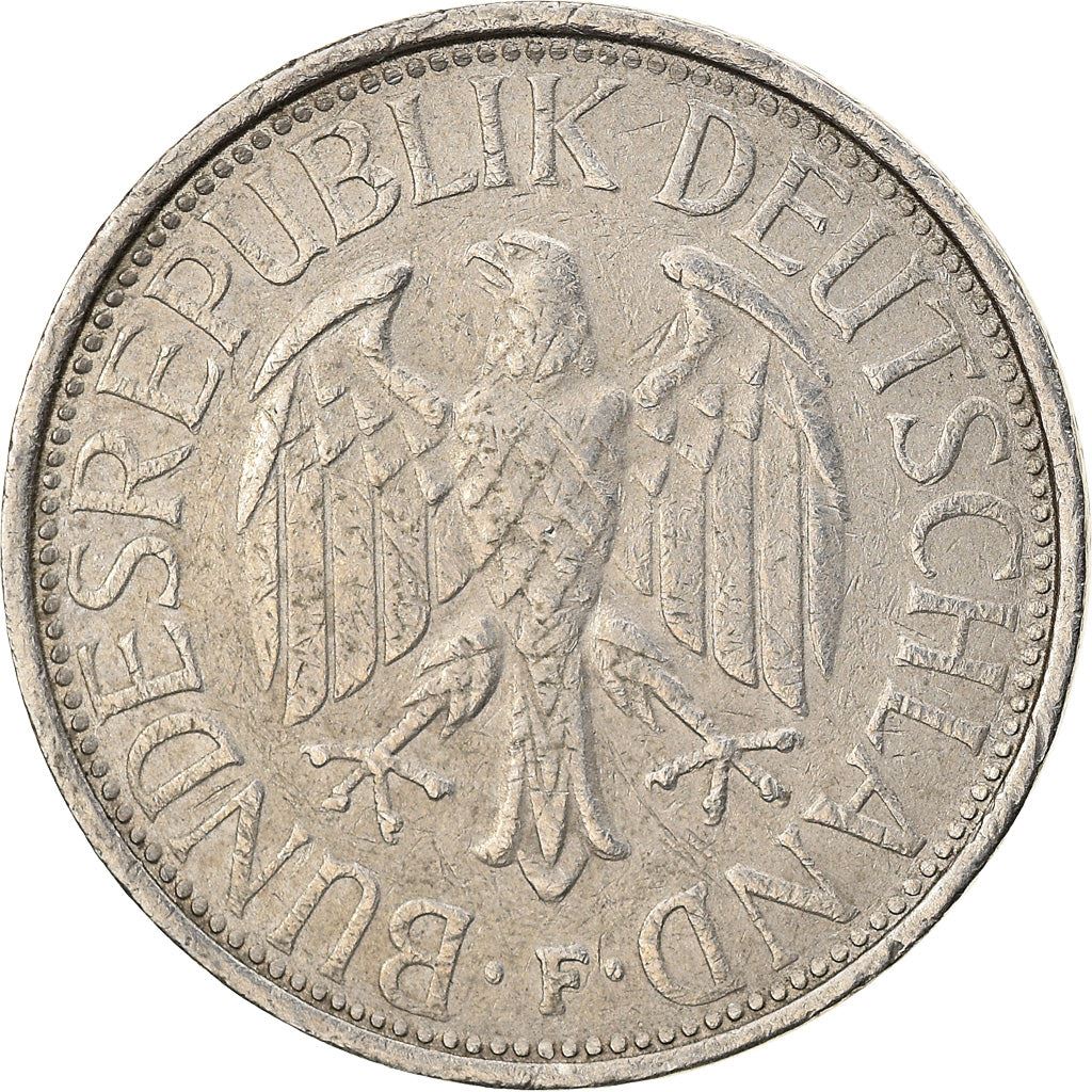 West German 1 Deutsche Mark Coin | KM110 | 1950 - 2001