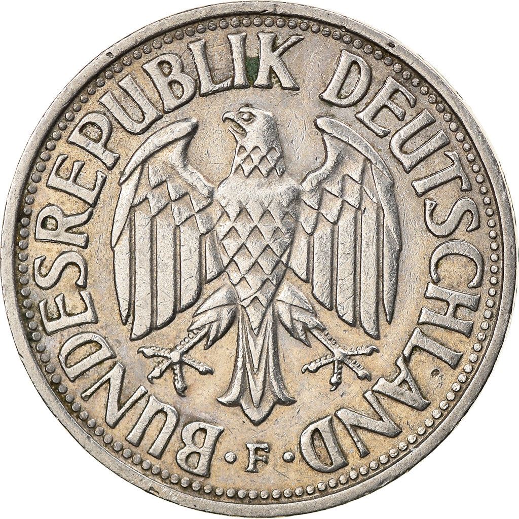 West German 1 Deutsche Mark Coin | KM110 | 1950 - 2001