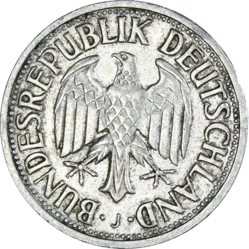 West German 1 Deutsche Mark Coin | KM110 | 1950 - 2001