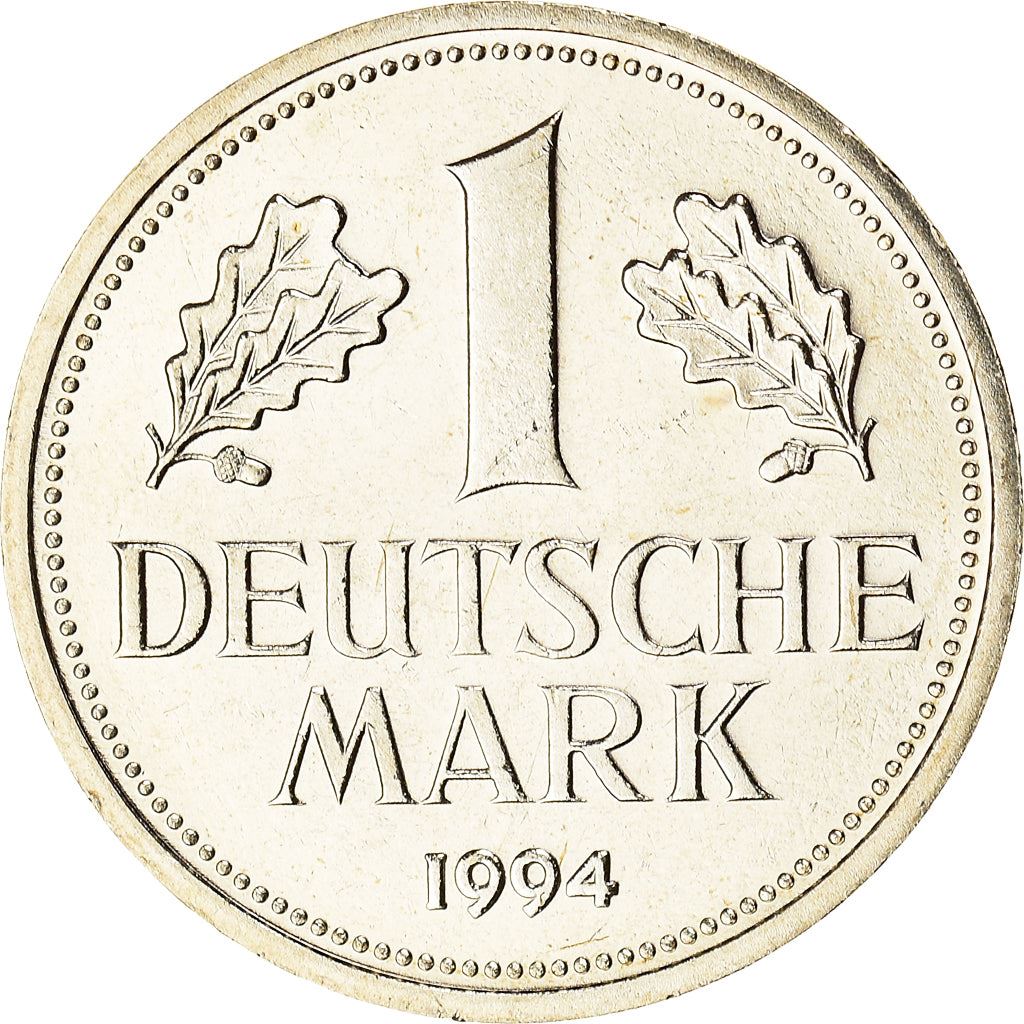 West German 1 Deutsche Mark Coin | KM110 | 1950 - 2001