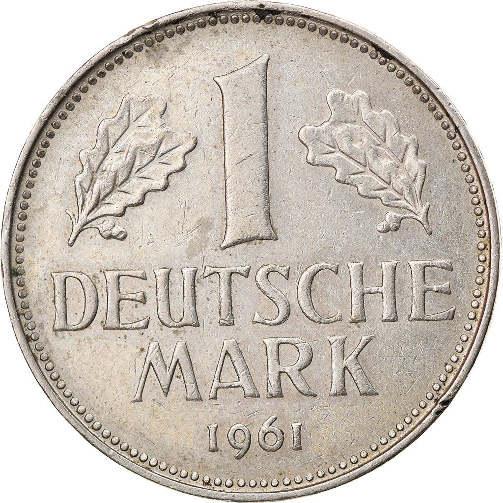 West German 1 Deutsche Mark Coin | KM110 | 1950 - 2001