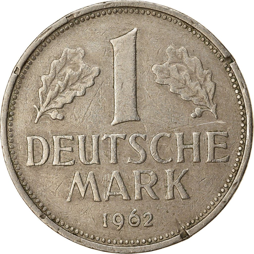 West German 1 Deutsche Mark Coin | KM110 | 1950 - 2001