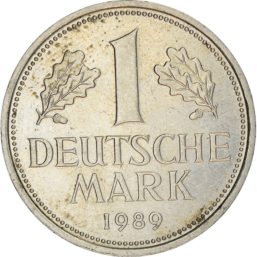 West German 1 Deutsche Mark Coin | KM110 | 1950 - 2001