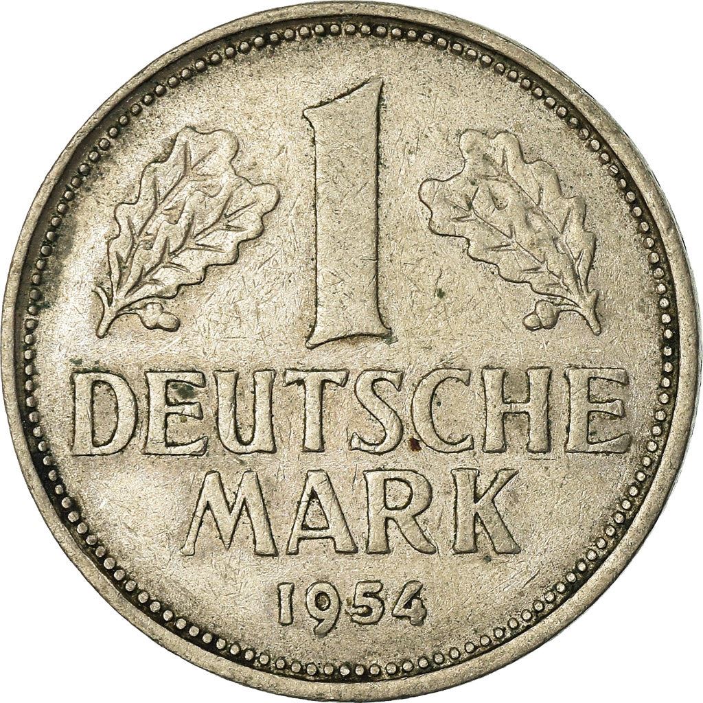 West German 1 Deutsche Mark Coin | KM110 | 1950 - 2001