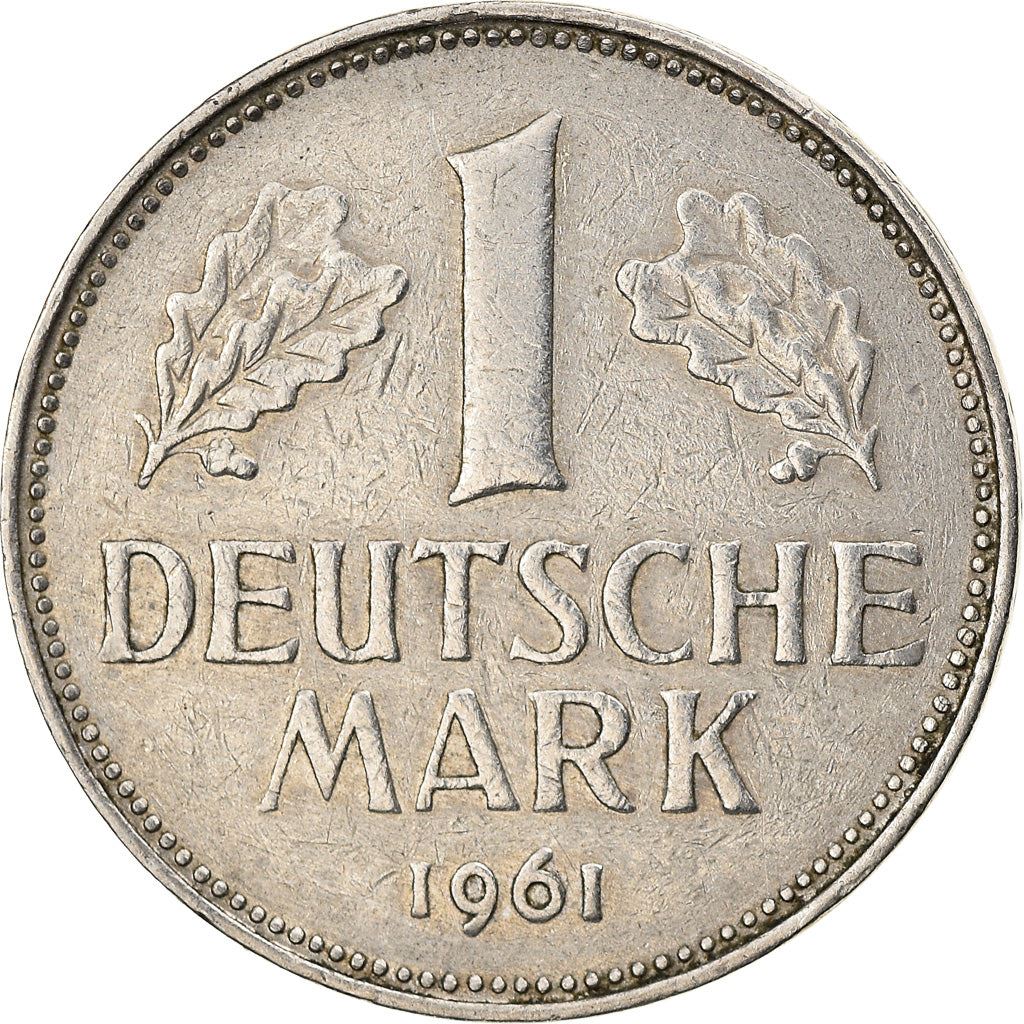 West German 1 Deutsche Mark Coin | KM110 | 1950 - 2001