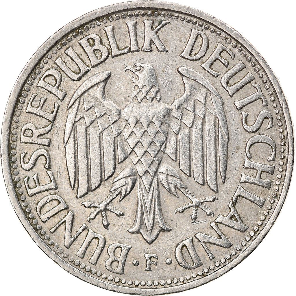 West German 1 Deutsche Mark Coin | KM110 | 1950 - 2001