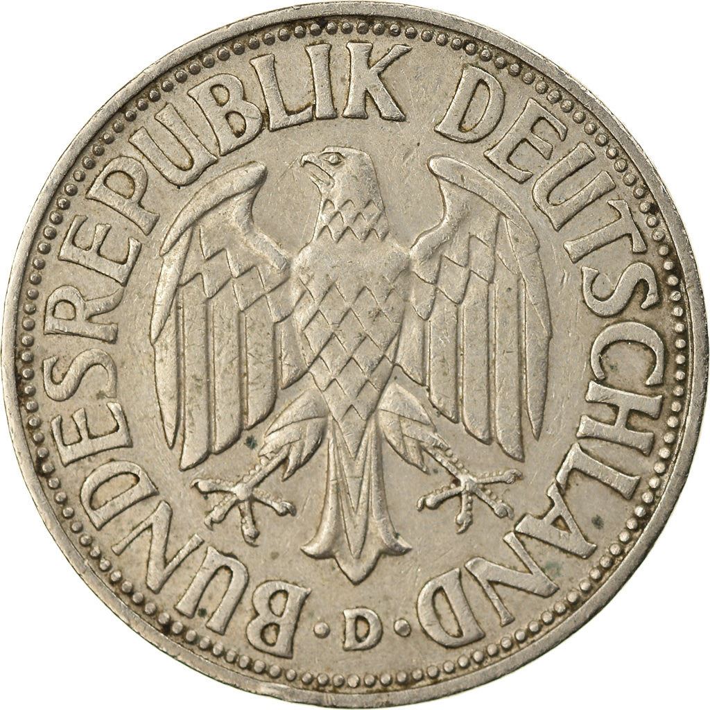 West German 1 Deutsche Mark Coin | KM110 | 1950 - 2001