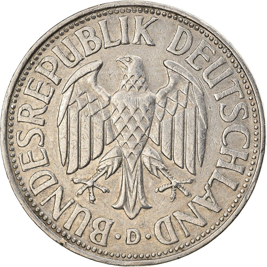 West German 1 Deutsche Mark Coin | KM110 | 1950 - 2001