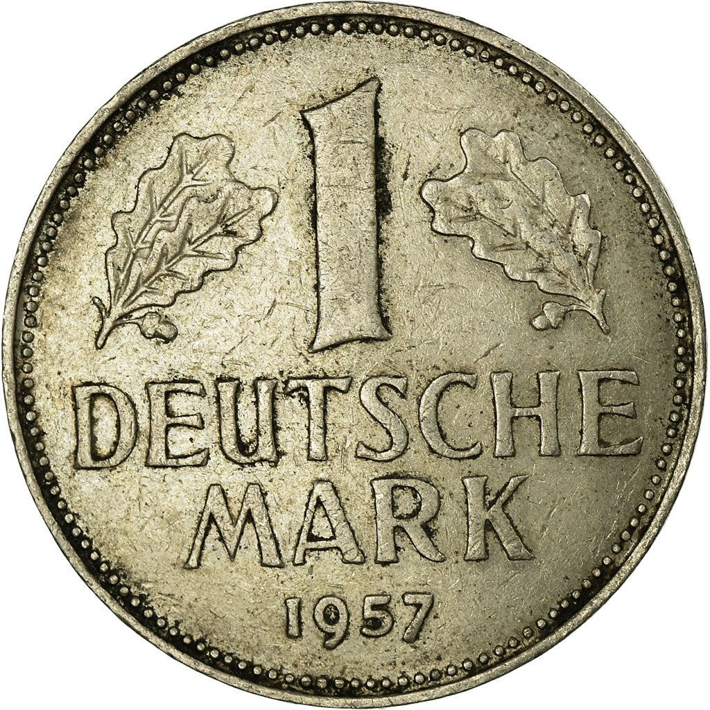 West German 1 Deutsche Mark Coin | KM110 | 1950 - 2001