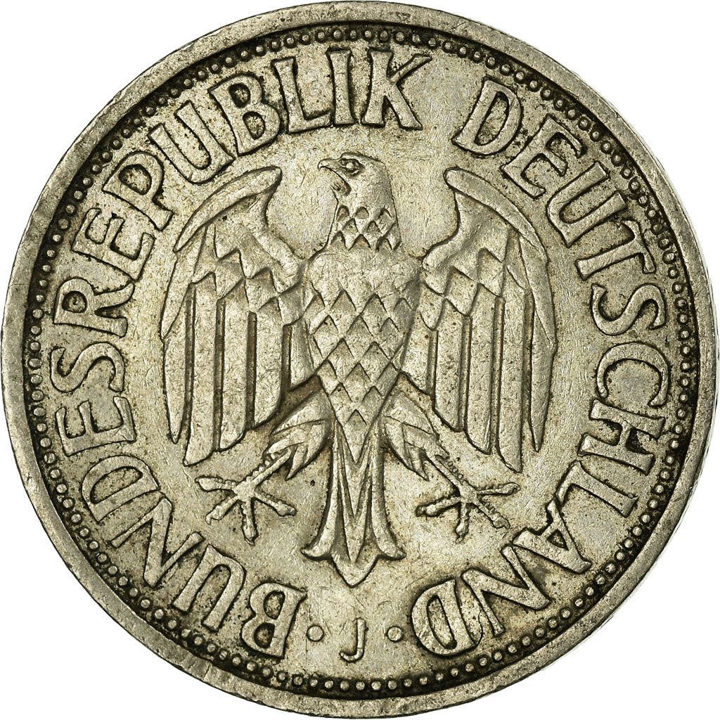 West German 1 Deutsche Mark Coin | KM110 | 1950 - 2001